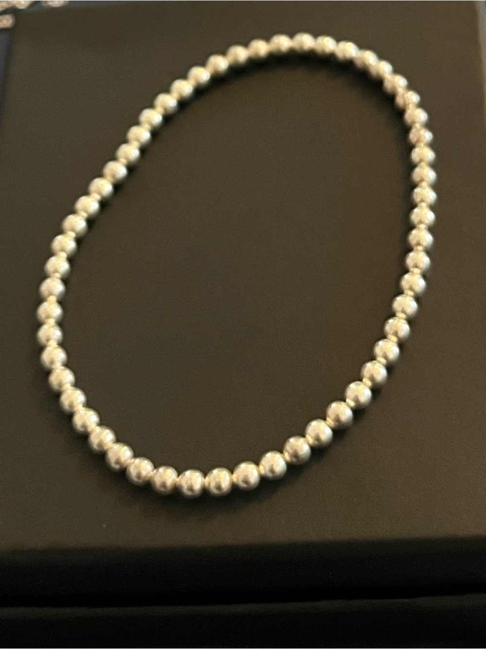 NWOT Peruvian 925 Sterling Silver Polished Ball Bead Bracelet